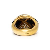 MAUBOUSSIN, FRENCH, BLACK ONYX AND DIAMOND RING