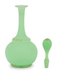 Five Apple Green Opaline Glass Articles
