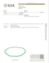 A Graduated Single Strand Jadeite Jade Bead Necklace,