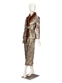 MOLLIE PARNIS, BROCADE JUMPSUIT ENSEMBLE