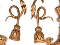 A Pair of Regency Style Giltwood Two-Light Sconces