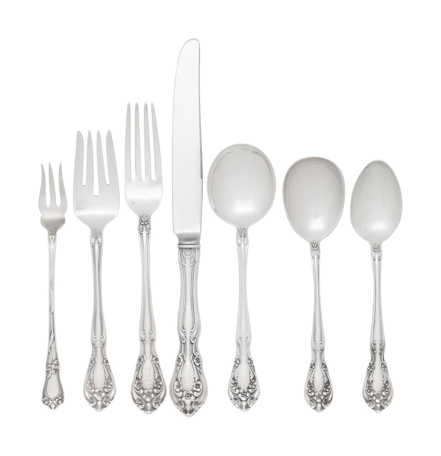 An American Silver Flatware Service