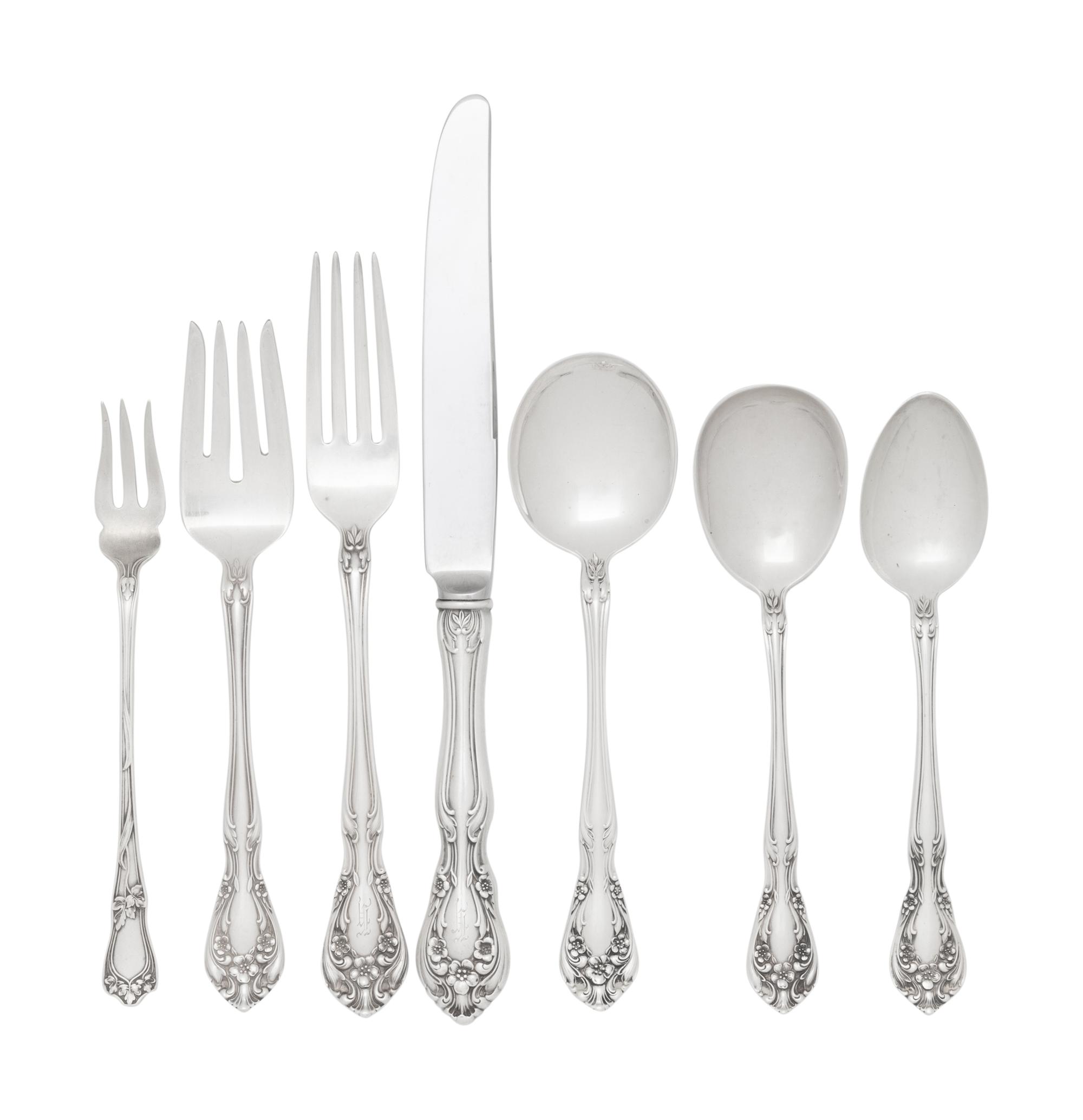 An American Silver Flatware Service