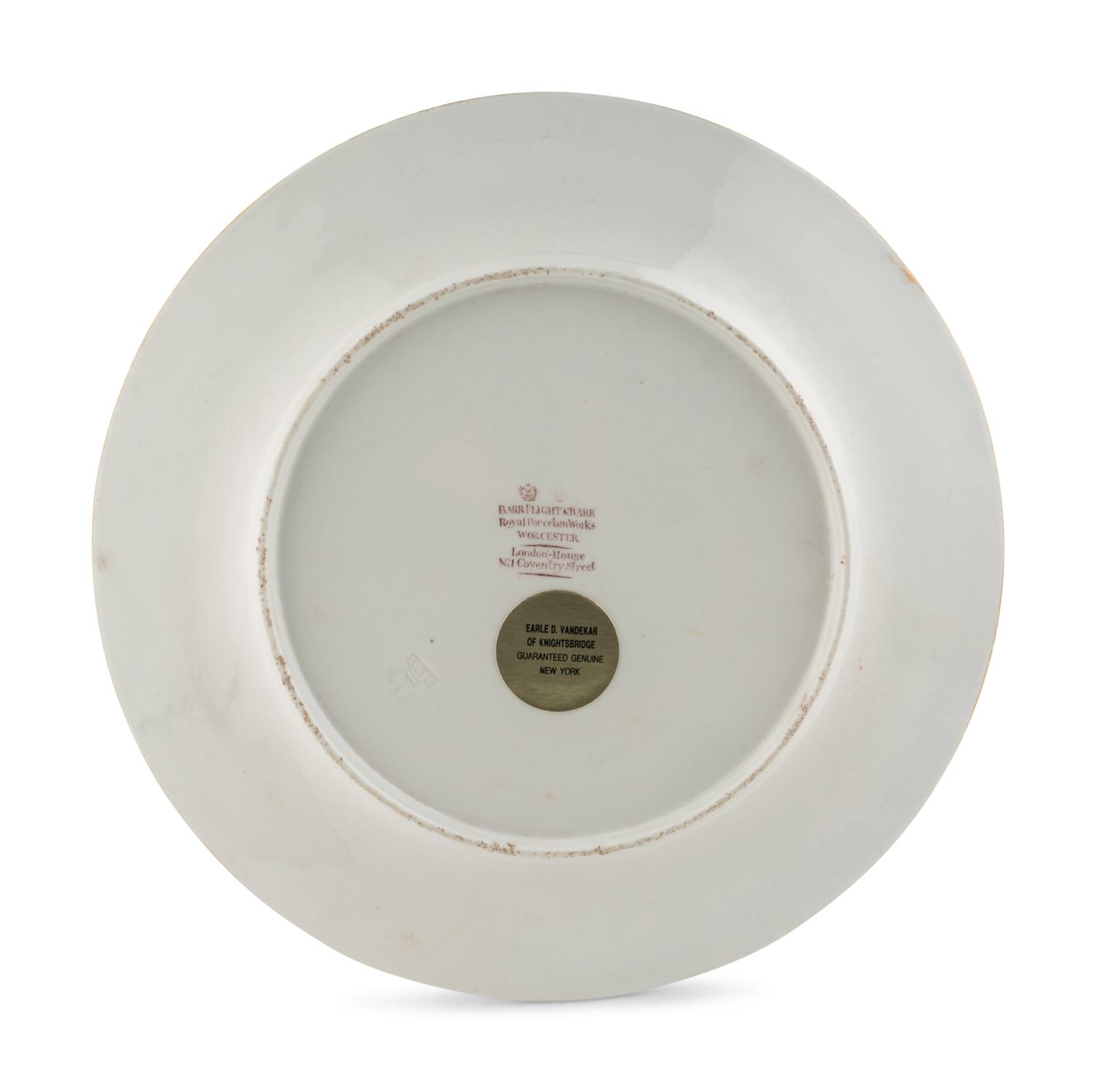 A Barr, Flight and Barr Porcelain Armorial Plate