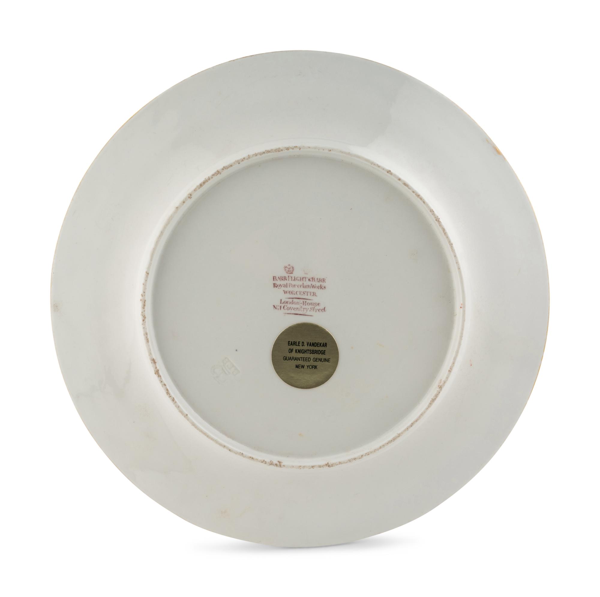 A Barr, Flight and Barr Porcelain Armorial Plate