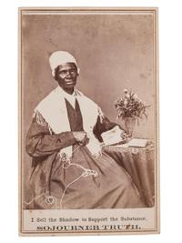 [TRUTH, Sojourner (1797-1883)]. CDV of Sojourner Truth with flowers. Uncredited: Michigan, 1864.