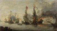 A Naval Engagement Between the Christians and the Turks