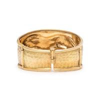 YELLOW GOLD LION BANGLE BRACELET