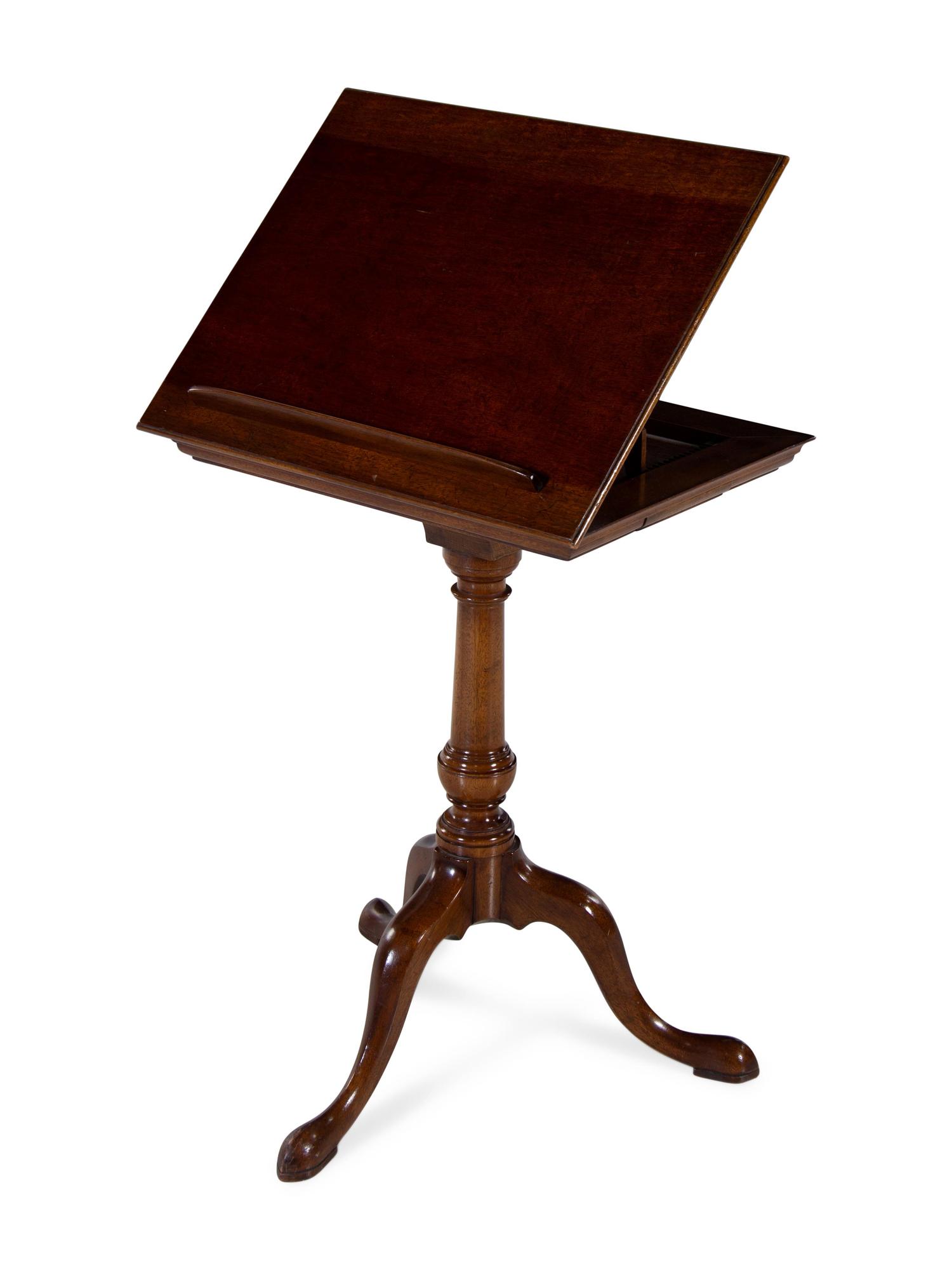 A George III Style Mahogany Pedestal Reading Table — CALENDONIAN