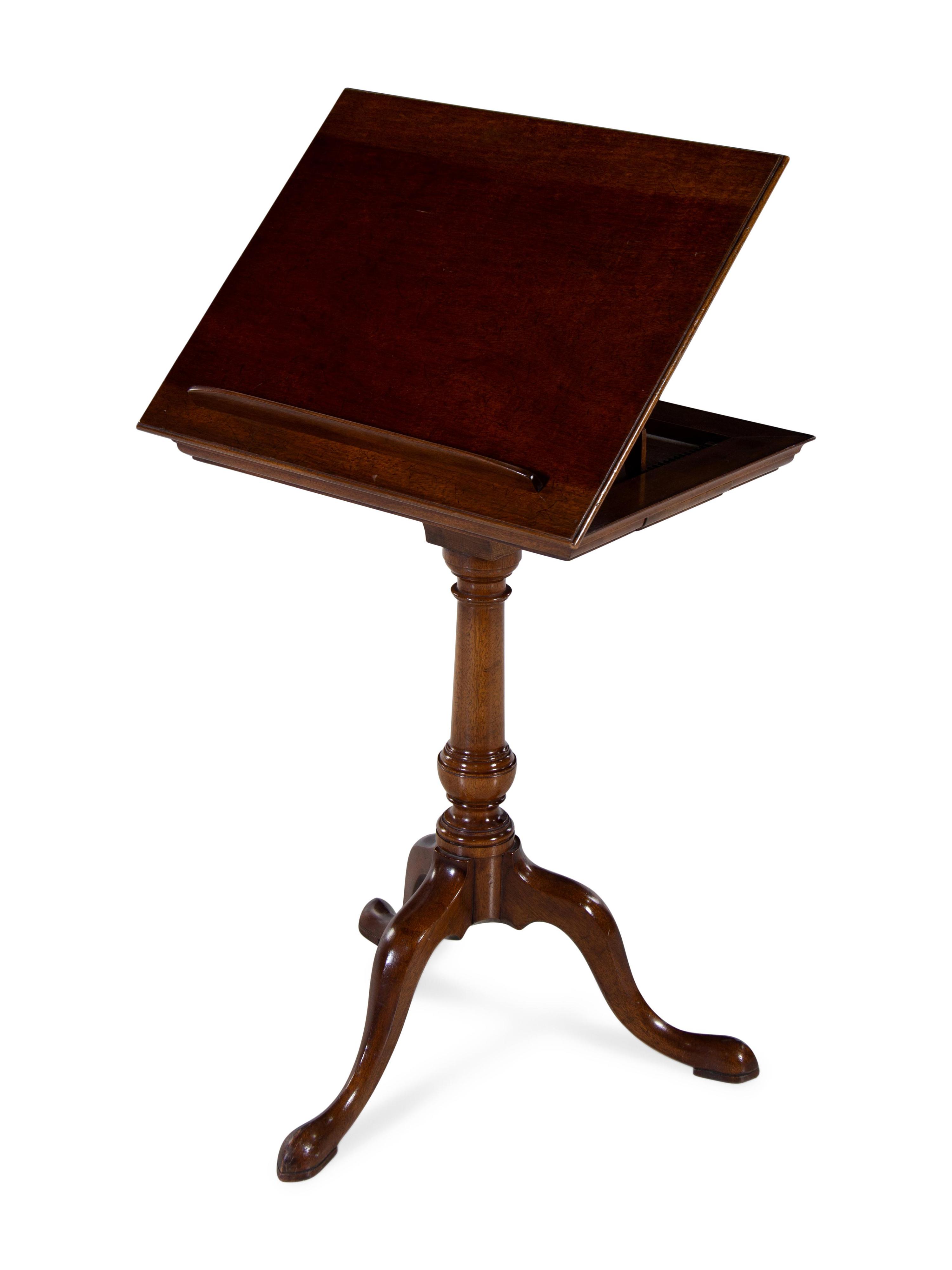 A George III Style Mahogany Pedestal Reading Table — CALENDONIAN