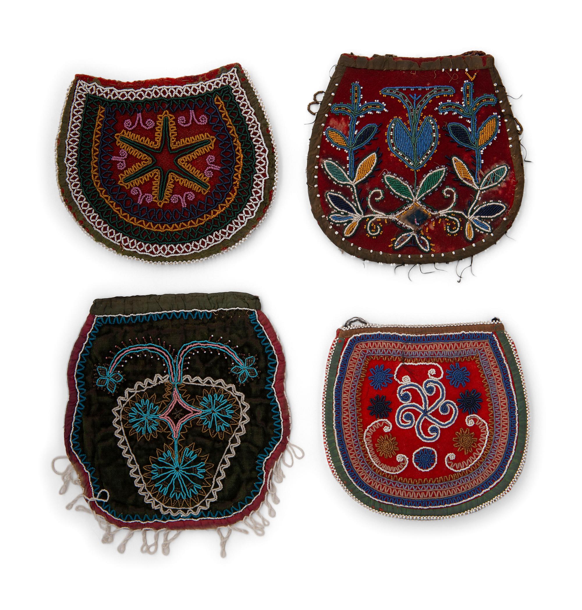 Collection of Eastern Woodland Beaded Purses