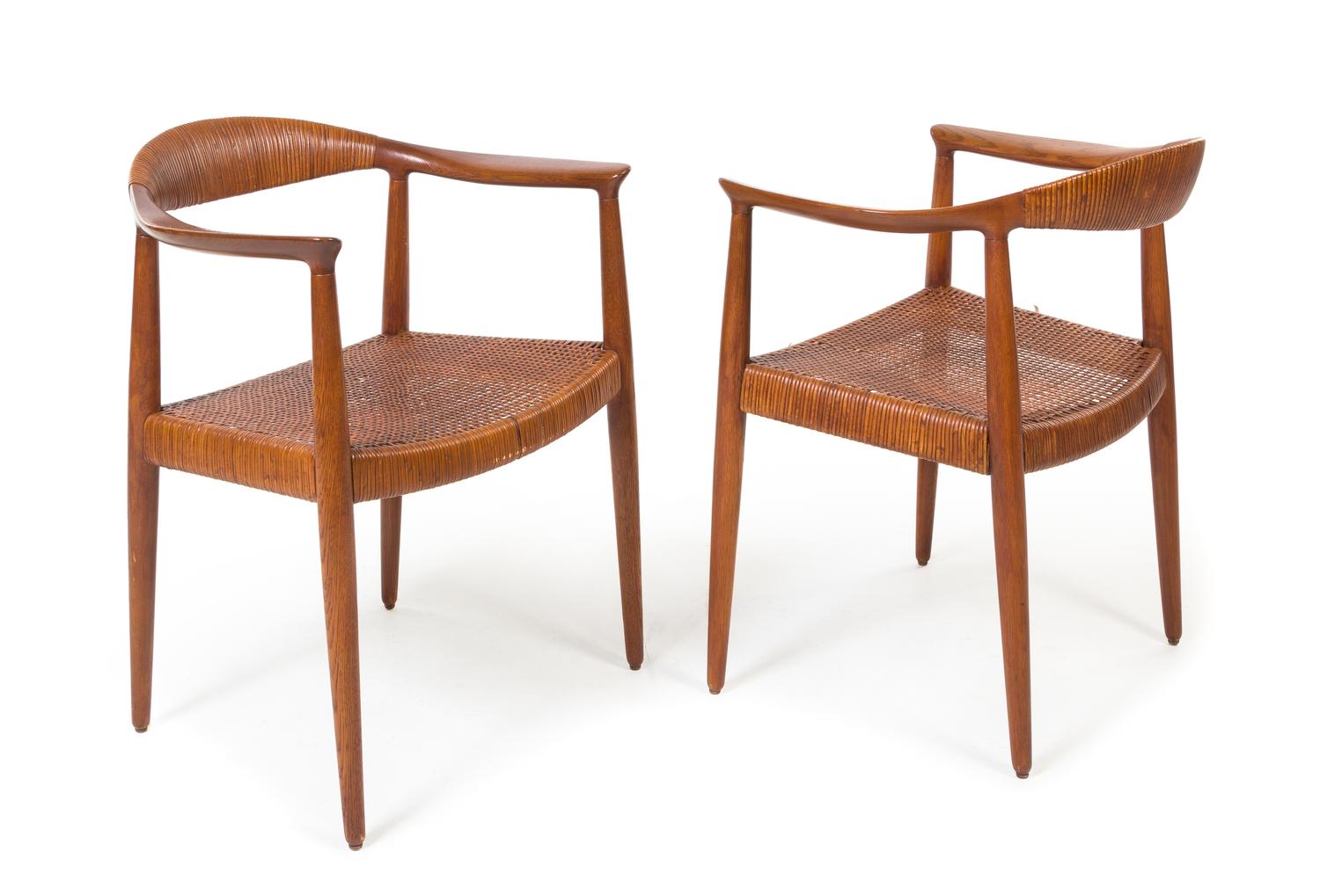 Hans Wegner (Danish, 1914-2007), JOHANNES HANSEN, 1960s, a pair of The Chairs
