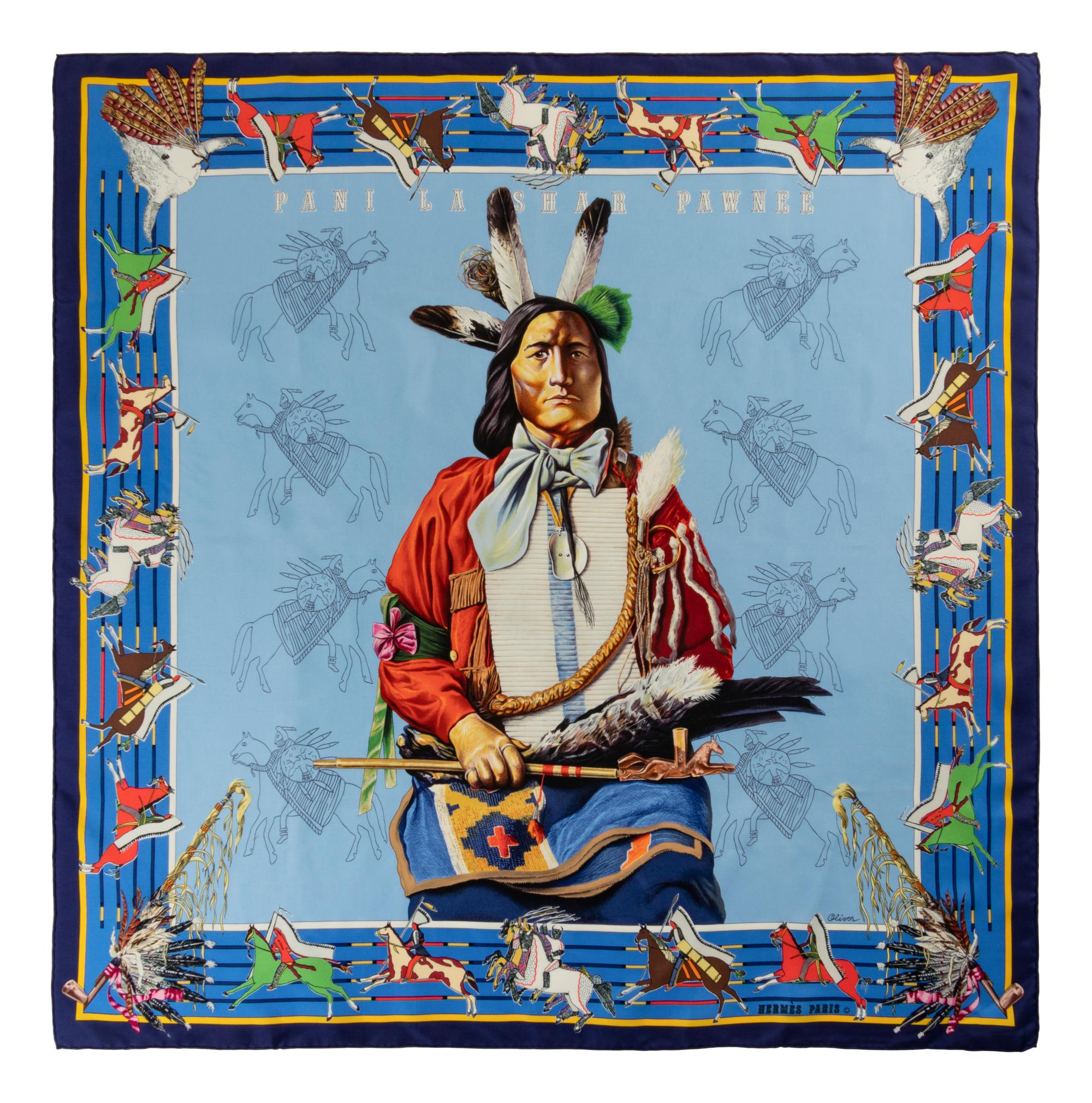 Hermès Kermit Oliver 90cm Silk Scarf