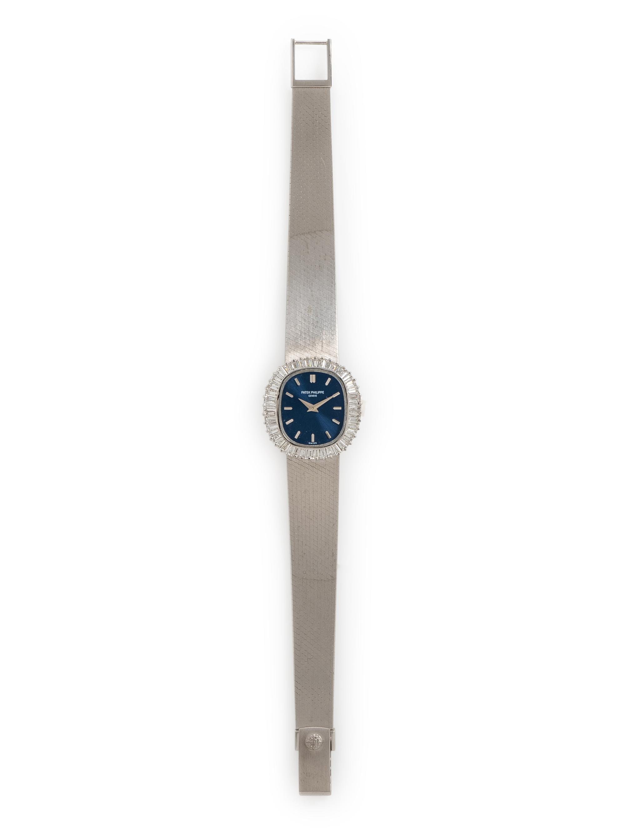 PATEK PHILIPPE, REF. 4138/1 18K WHITE GOLD AND DIAMOND WATCH