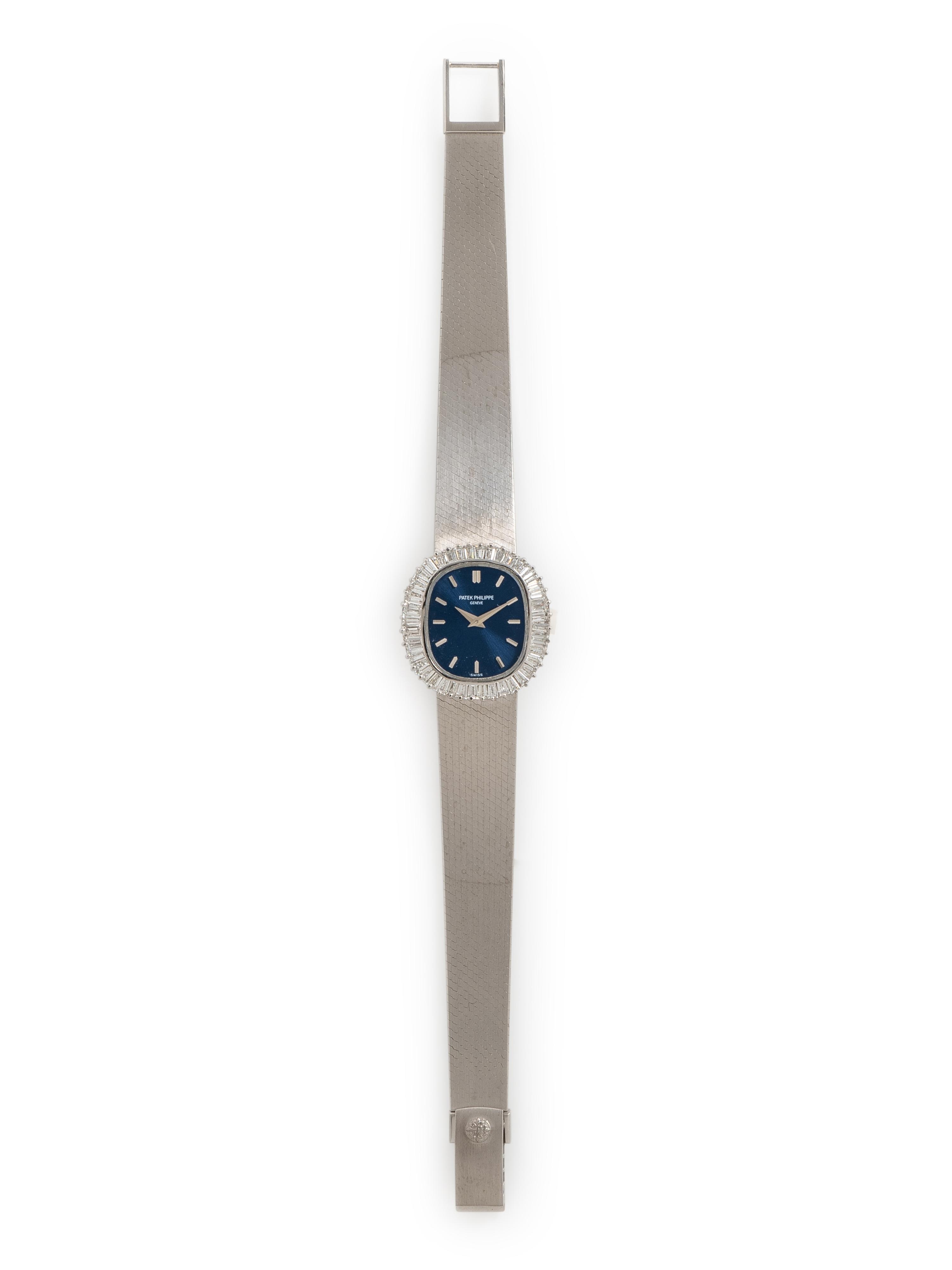 PATEK PHILIPPE, REF. 4138/1 18K WHITE GOLD AND DIAMOND WATCH