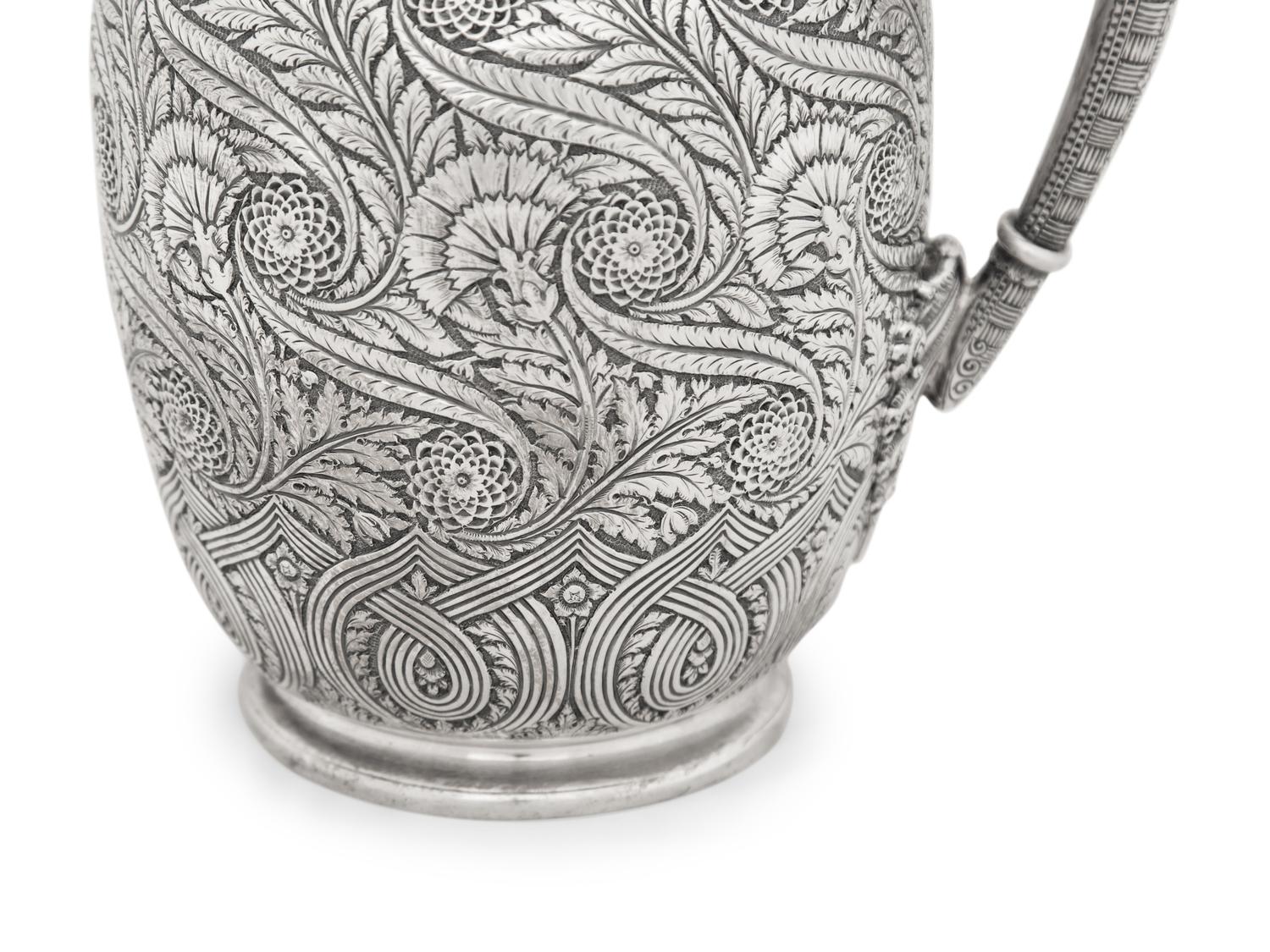 A Tiffany and Co. Silver Arabesque Water Pitcher
