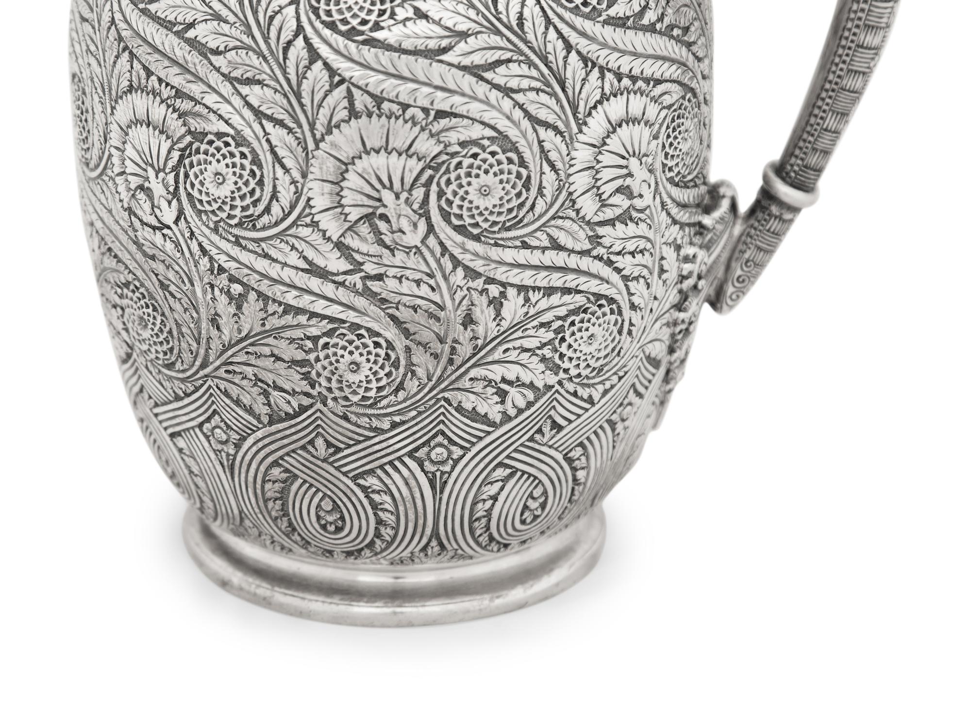 A Tiffany and Co. Silver Arabesque Water Pitcher