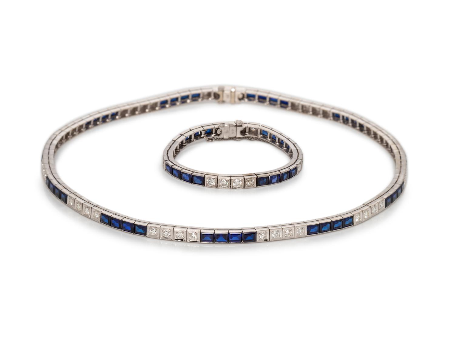 DIAMOND AND SYNTHETIC SAPPHIRE SET