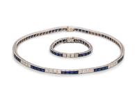DIAMOND AND SYNTHETIC SAPPHIRE SET