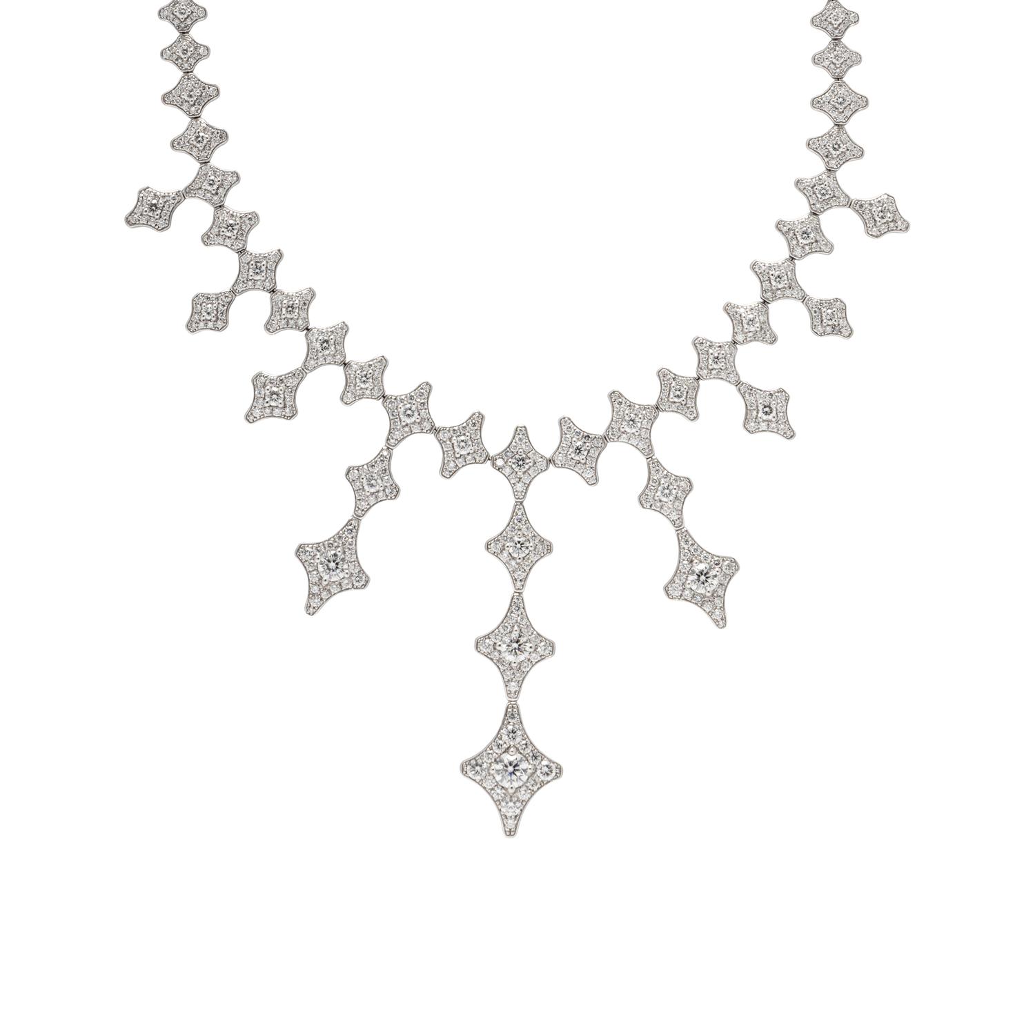 CHIMENTO, DIAMOND AND WHITE GOLD FRINGE NECKLACE