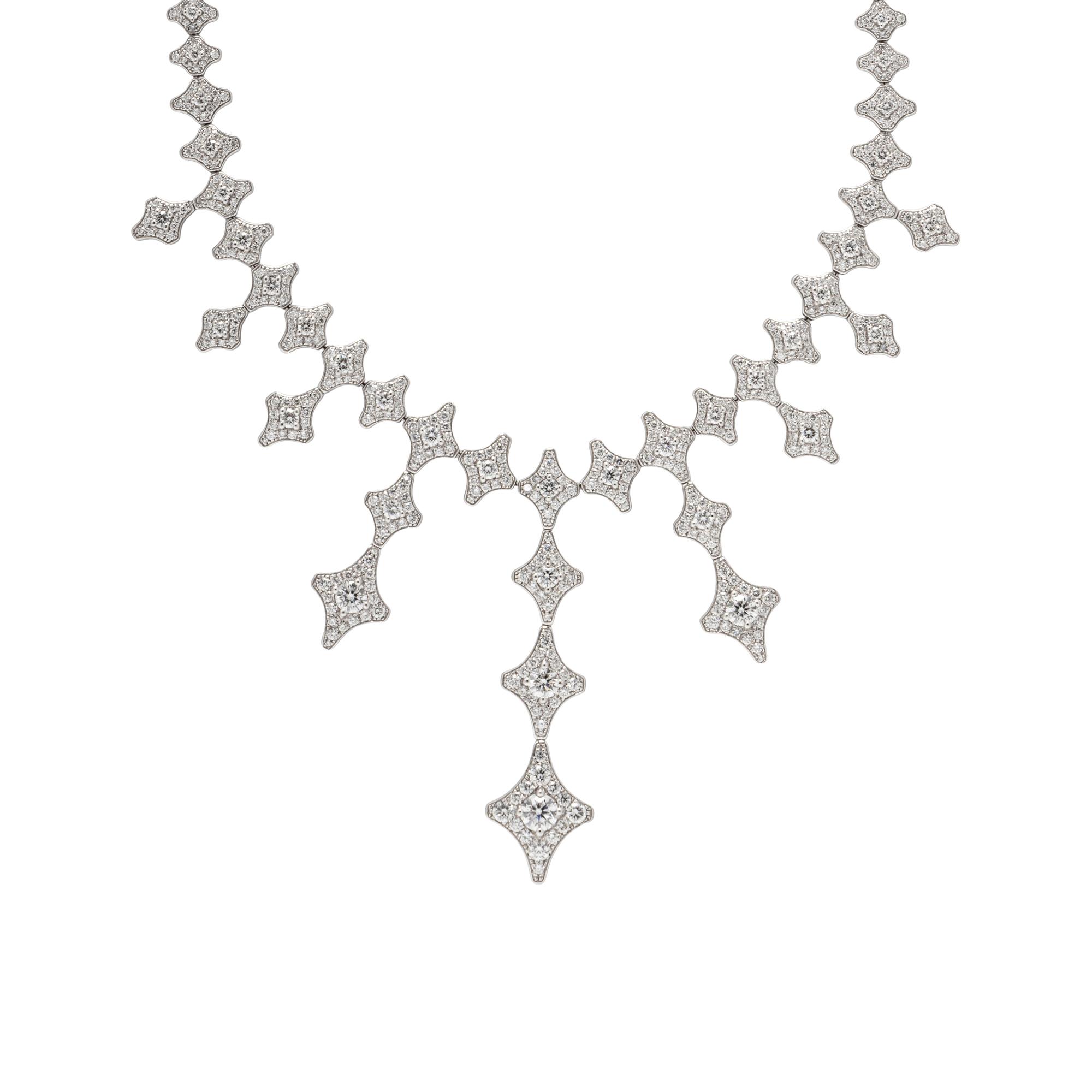 CHIMENTO, DIAMOND AND WHITE GOLD FRINGE NECKLACE