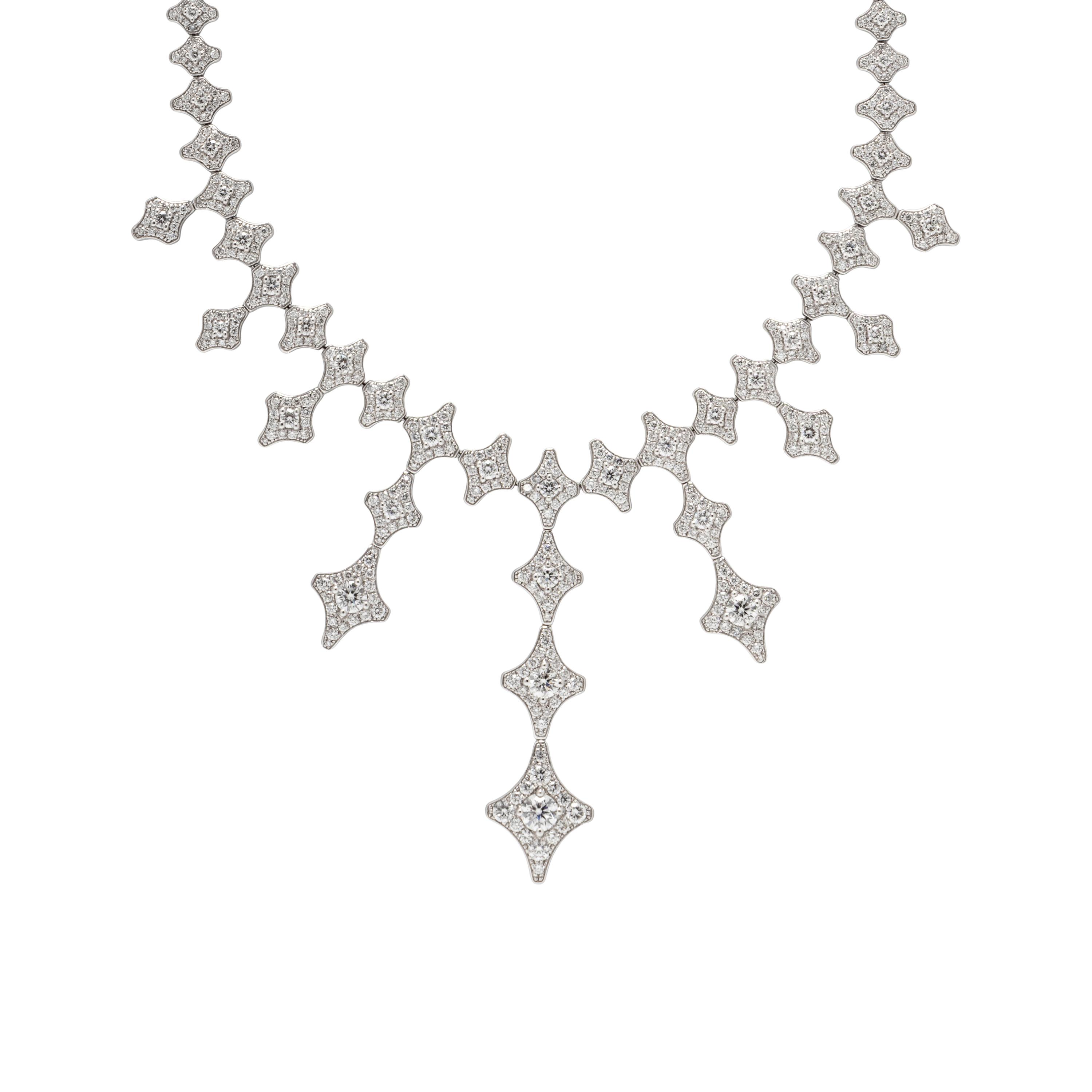 CHIMENTO, DIAMOND AND WHITE GOLD FRINGE NECKLACE