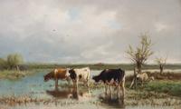 Anthonij (Anton) Rudolf Mauve, (Dutch, 1838-1888), Three Cows