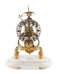 An English Brass Single-Fusée Skeleton Clock