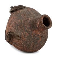 Paiute Pitch Covered Canteen, with Braided Horsehair Handles