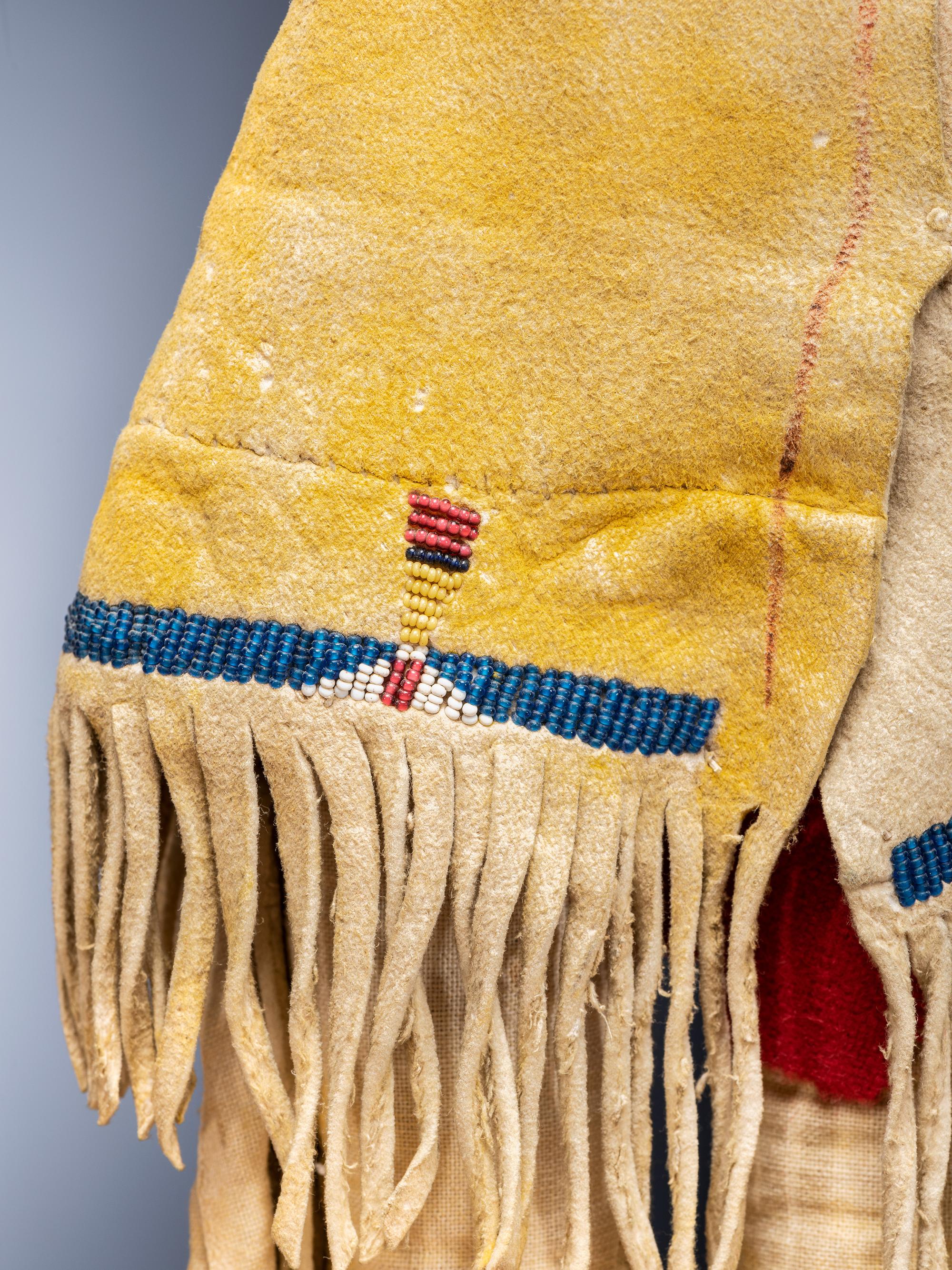 Cheyenne Beaded Hide Dolls, Pair