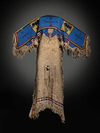 Sioux Beaded Hide Dress, with American Eagles