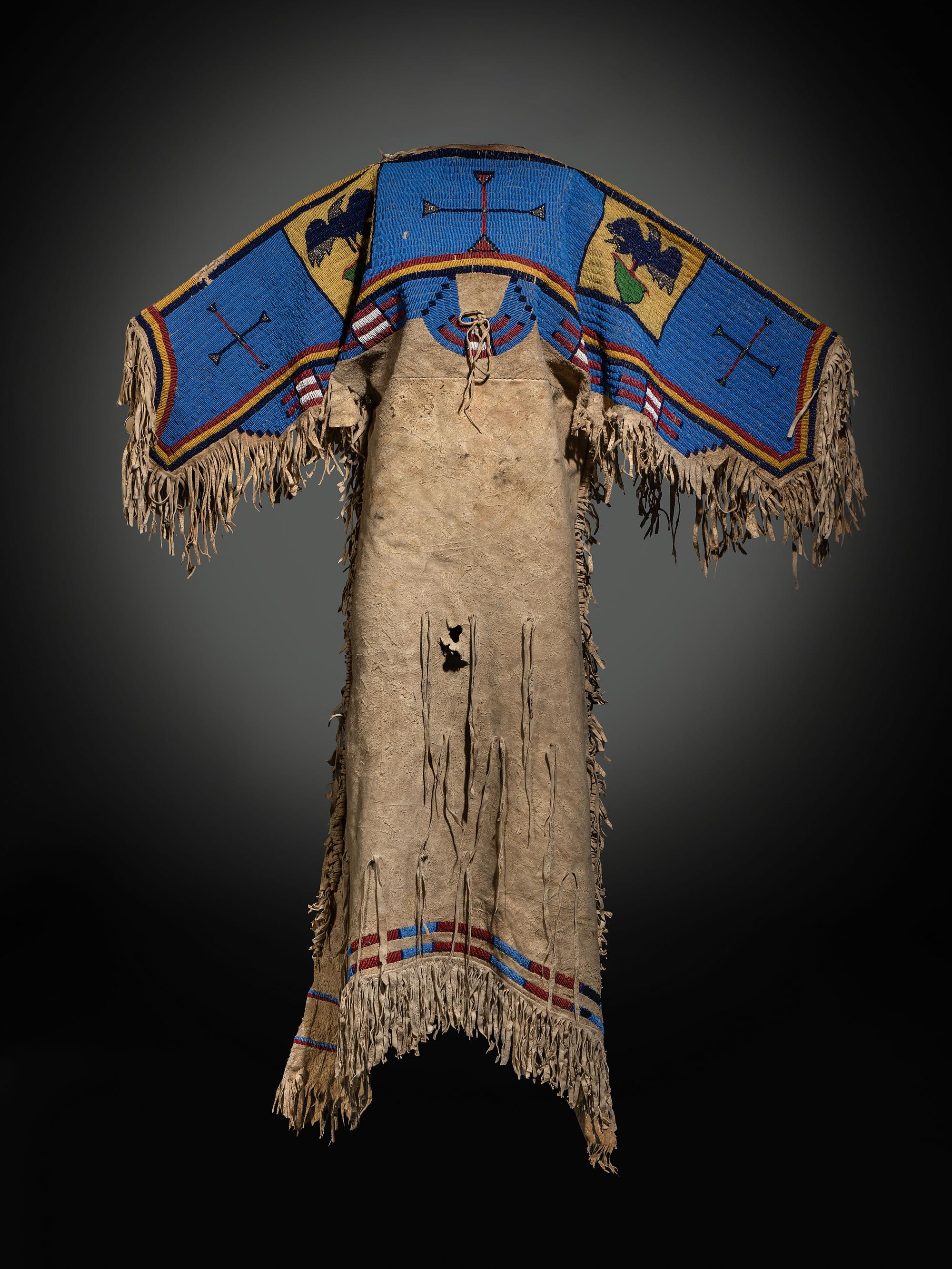 Sioux Beaded Hide Dress, with American Eagles