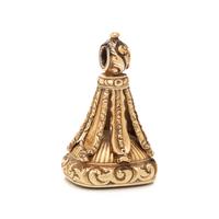 YELLOW GOLD AND CITRINE SEAL FOB