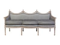 A Louis XVI Style Gray-Painted Three-Piece Seating Suite