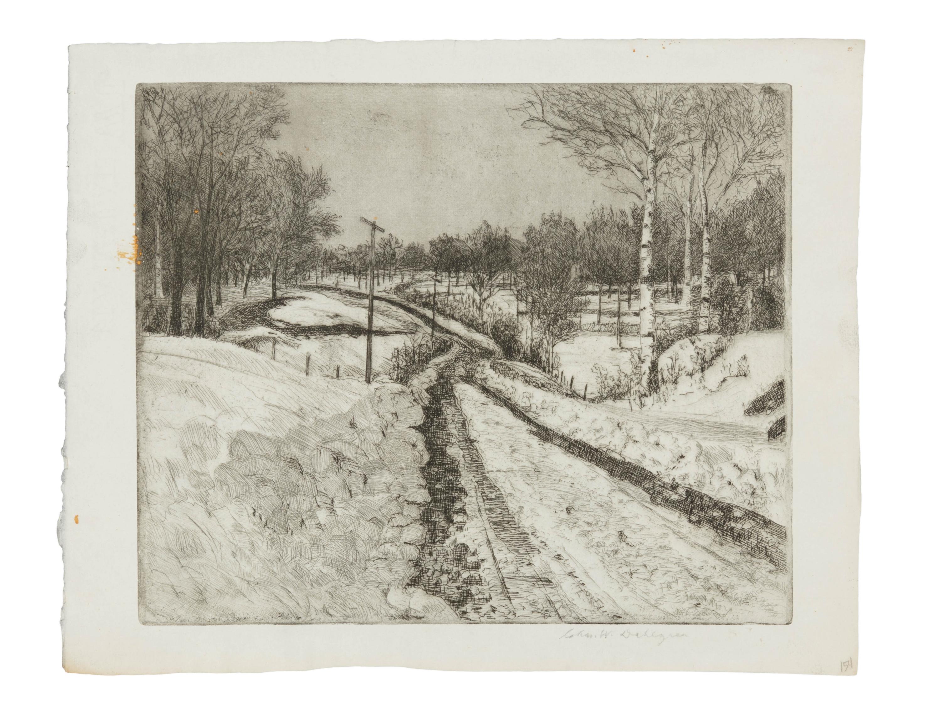 Adams St. Bridge and Untitled (Snow Scene)
