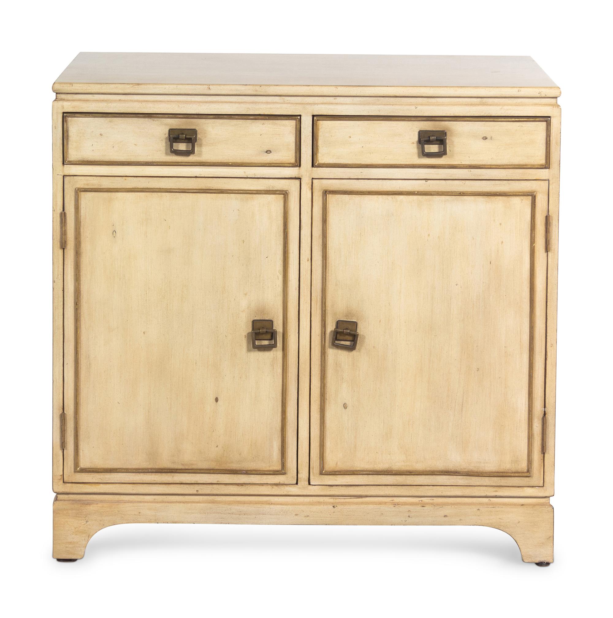 A Cream-Painted Side Cabinet