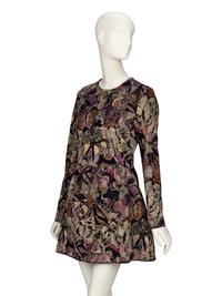 VALENTINO, METALLIC JACQUARD KNIT DRESS