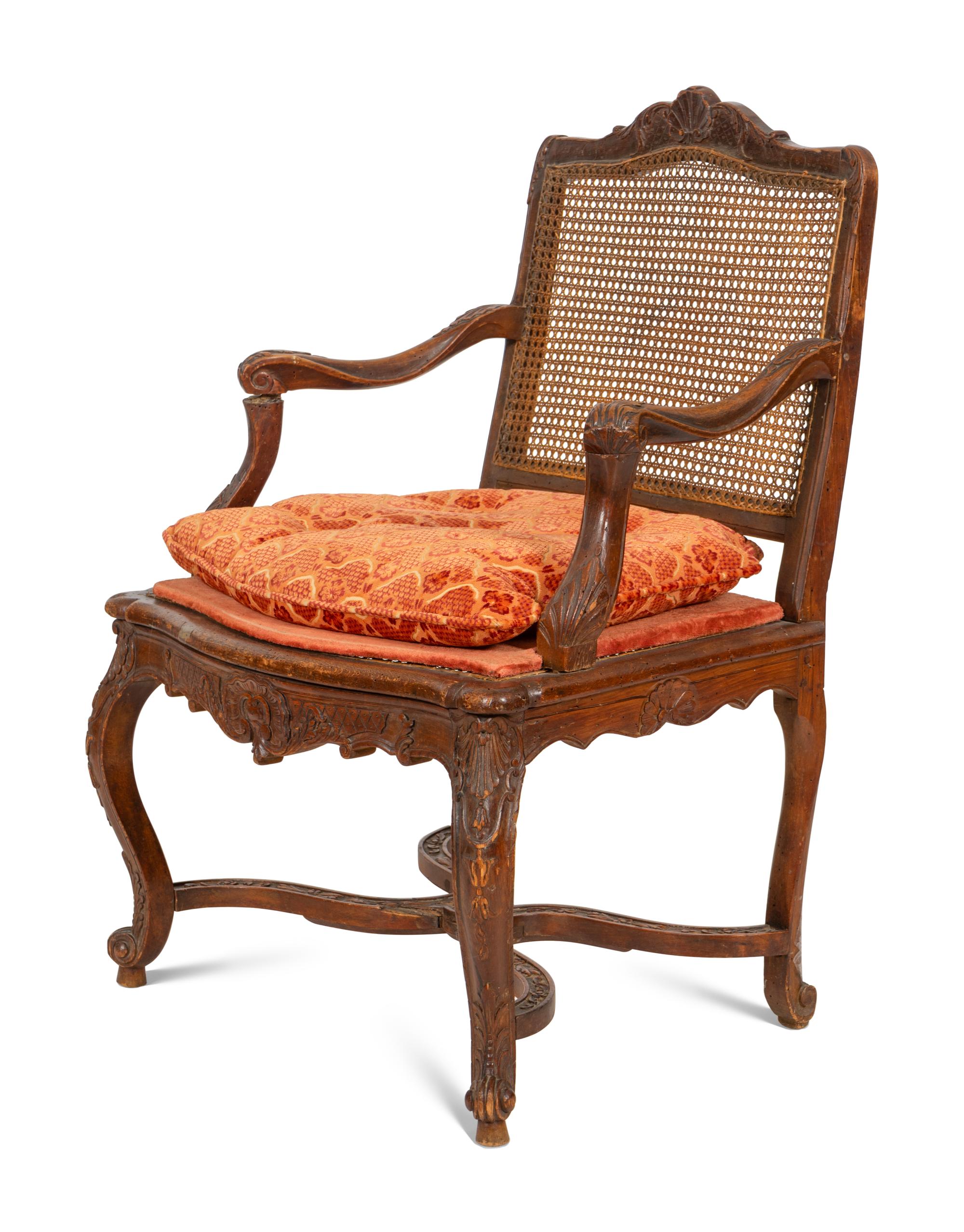 A Régence Walnut Fauteuil