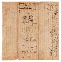 TRUMBULL, Jonathan (1710-1785), Governor of Connecticut. Document signed ("Jon Trumble"). N.p., n.d.