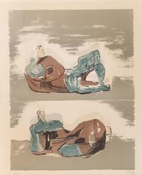 Henry Moore (British, 1898-1986) — Two Reclining Figures, 1973