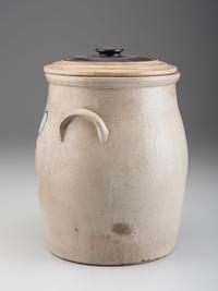 A Four-Gallon Cobalt-Decorated Stoneware Crock