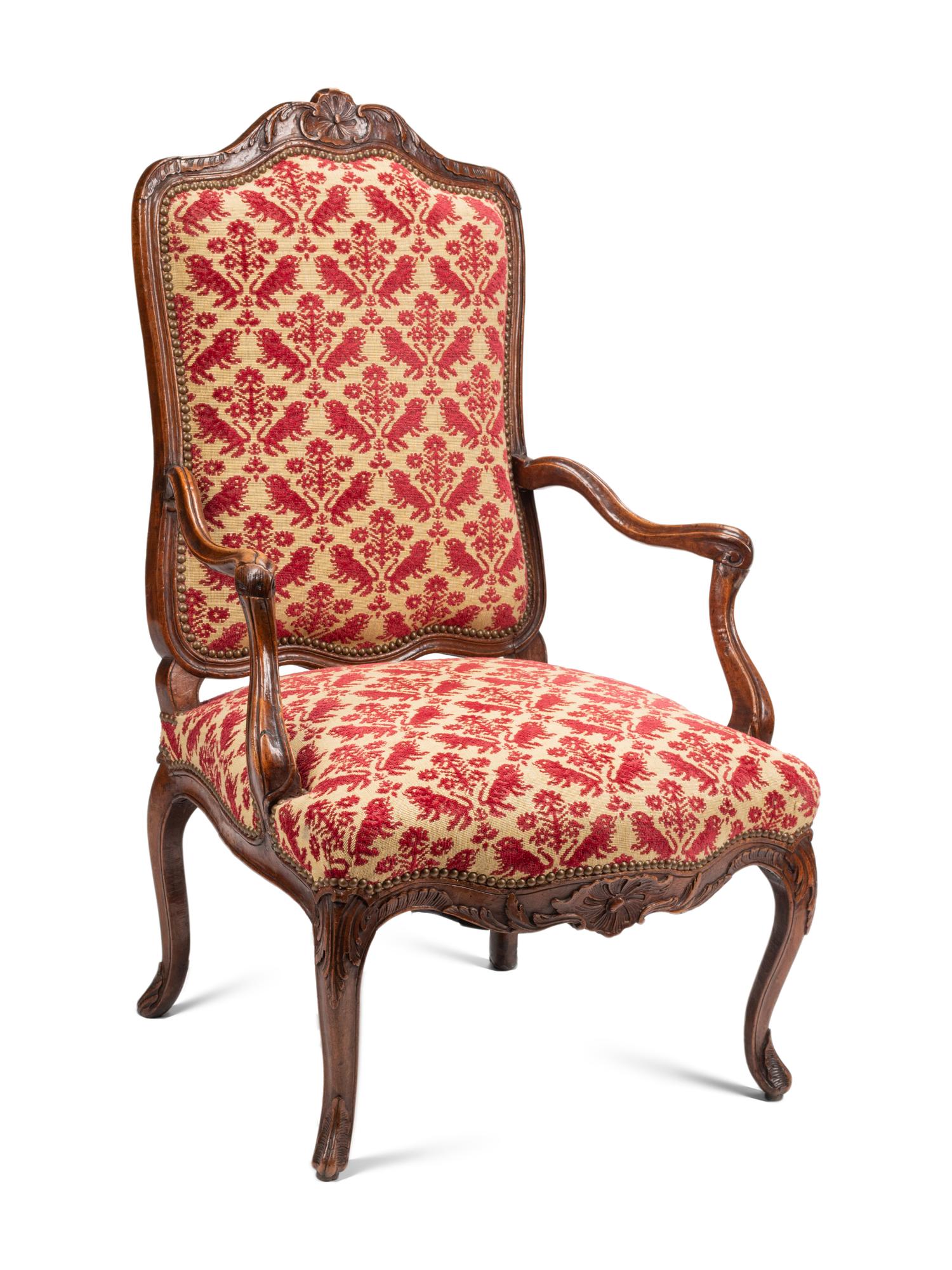 A Régence Walnut Fauteuil