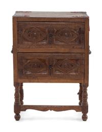 A Spanish Iron Mounted Walnut Side Table