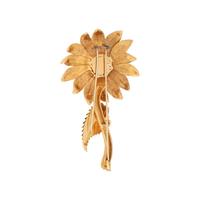 YELLOW GOLD FLOWER BROOCH