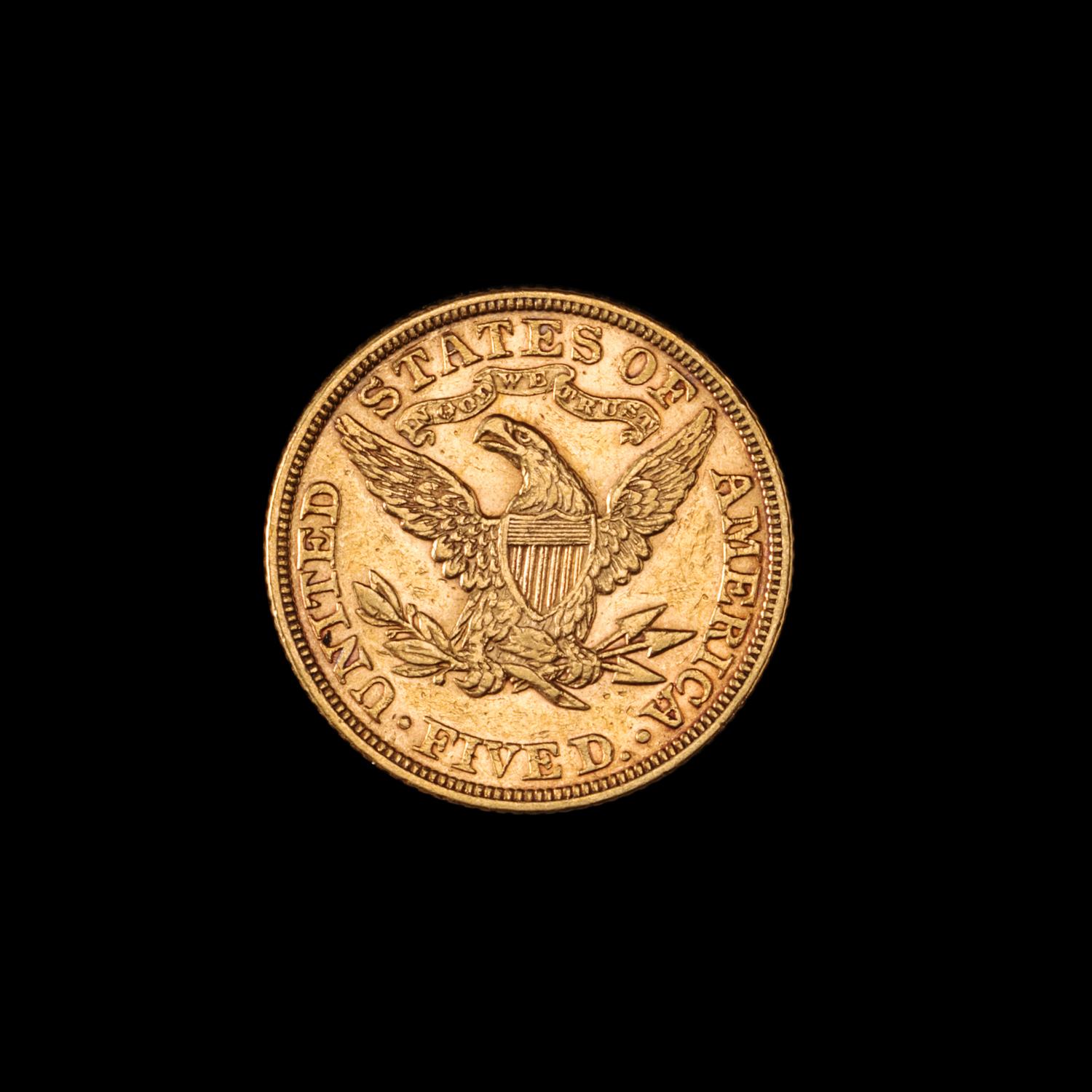 A United States 1898 Liberty Head $5 Gold Coin