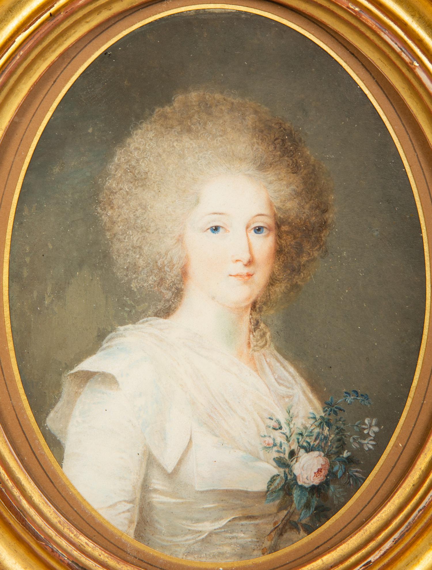 A Watercolor Portrait of Marie Antoinette