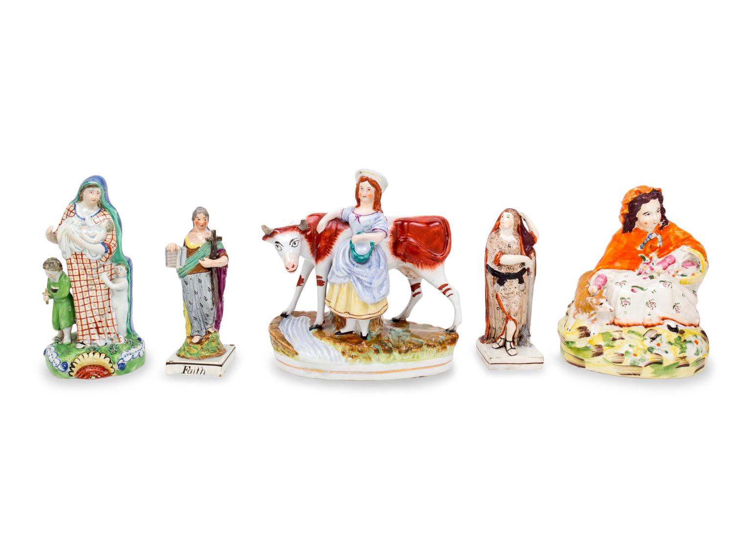 Five Staffordshire Figures — 18TH AND 19TH CENTURY
