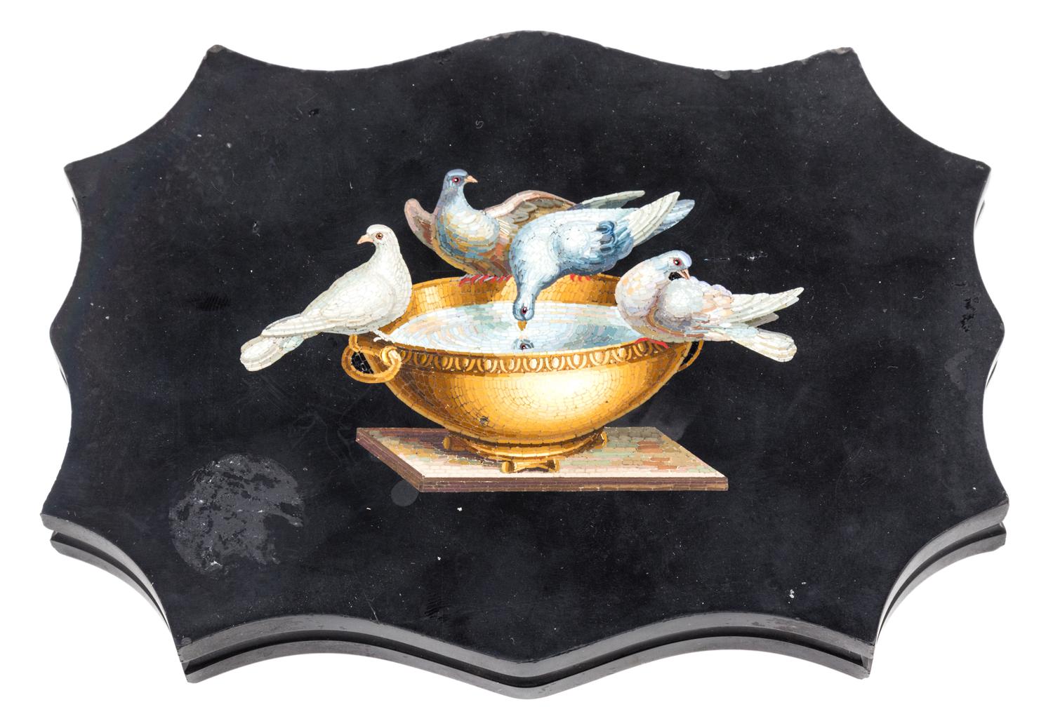 An Italian Micromosaic Paperweight Width 7 inches — 19TH/20TH CENTURY