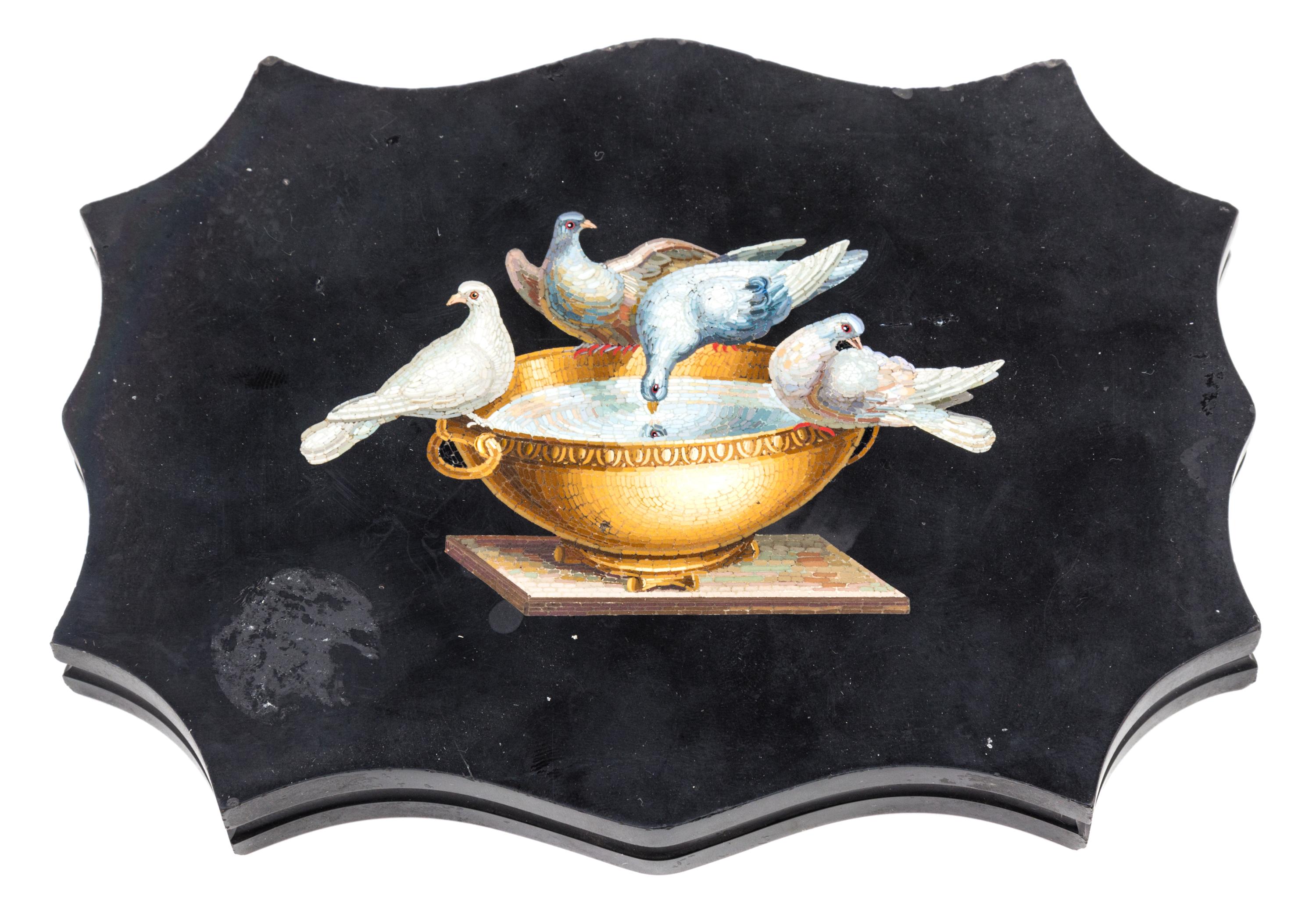 An Italian Micromosaic Paperweight Width 7 inches — 19TH/20TH CENTURY