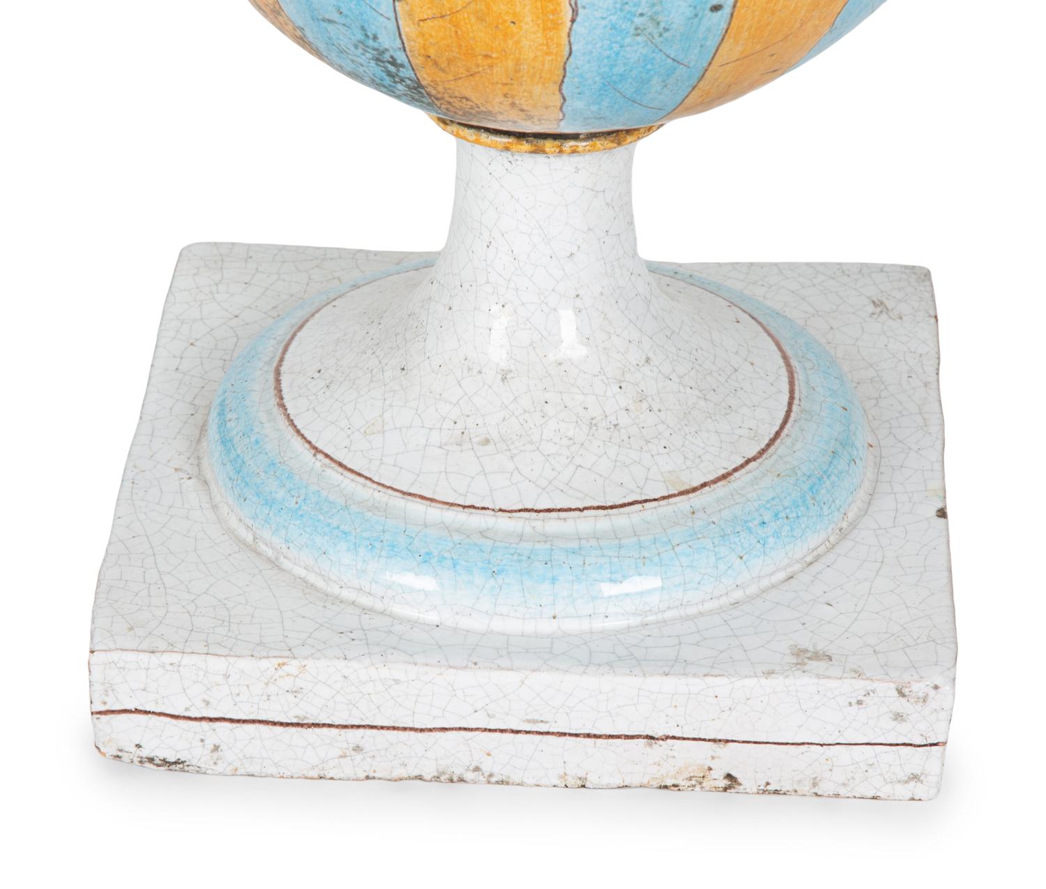 An Italian Faience Large Urn